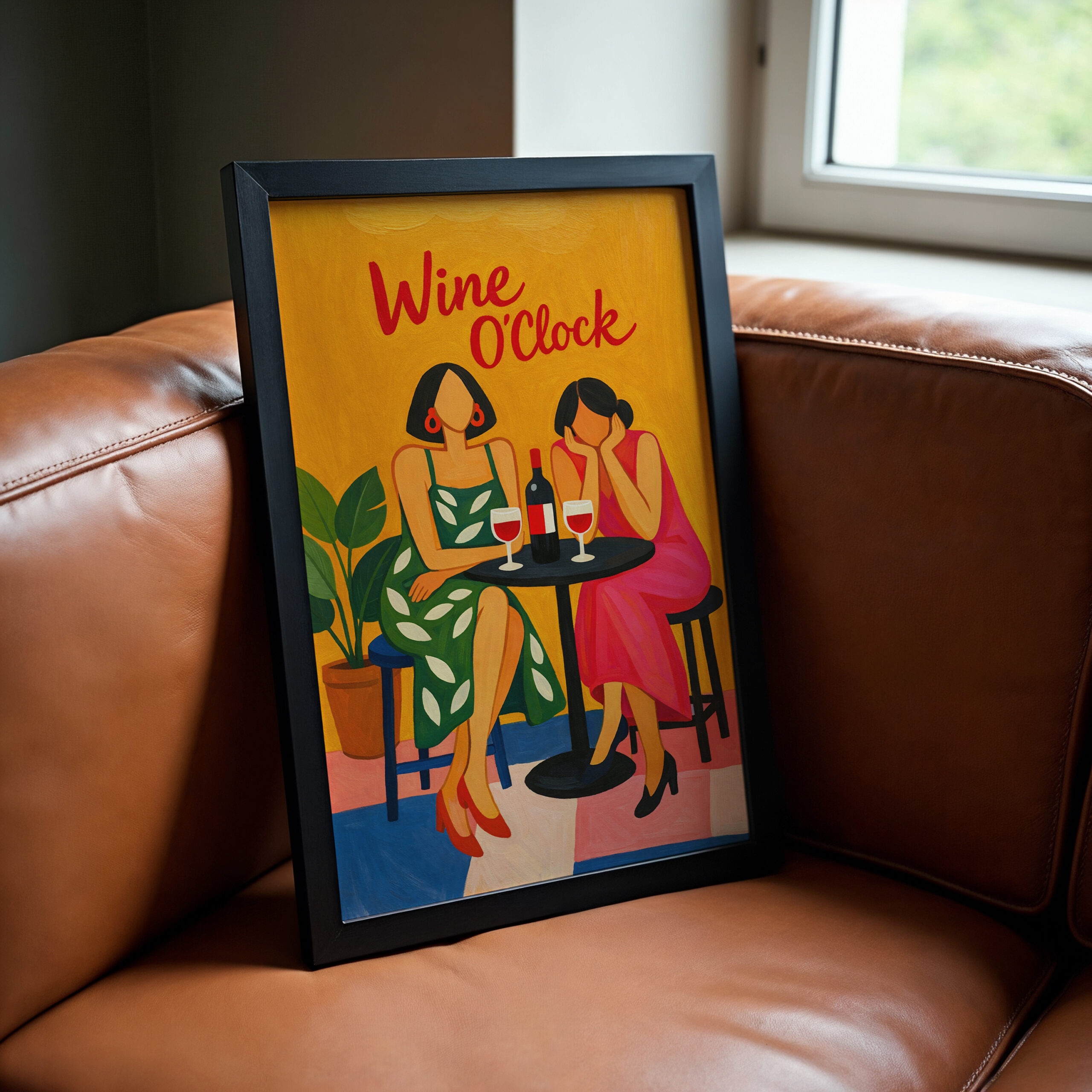 Wine O’Clock Ladies Wall Art Print – Retro Kitchen and Dining Poster - Image 5