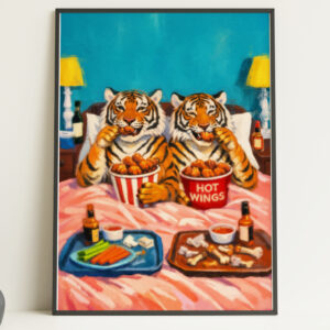 Tiger Hot Wings Wall Art Print – Funny Animal Kitchen Poster