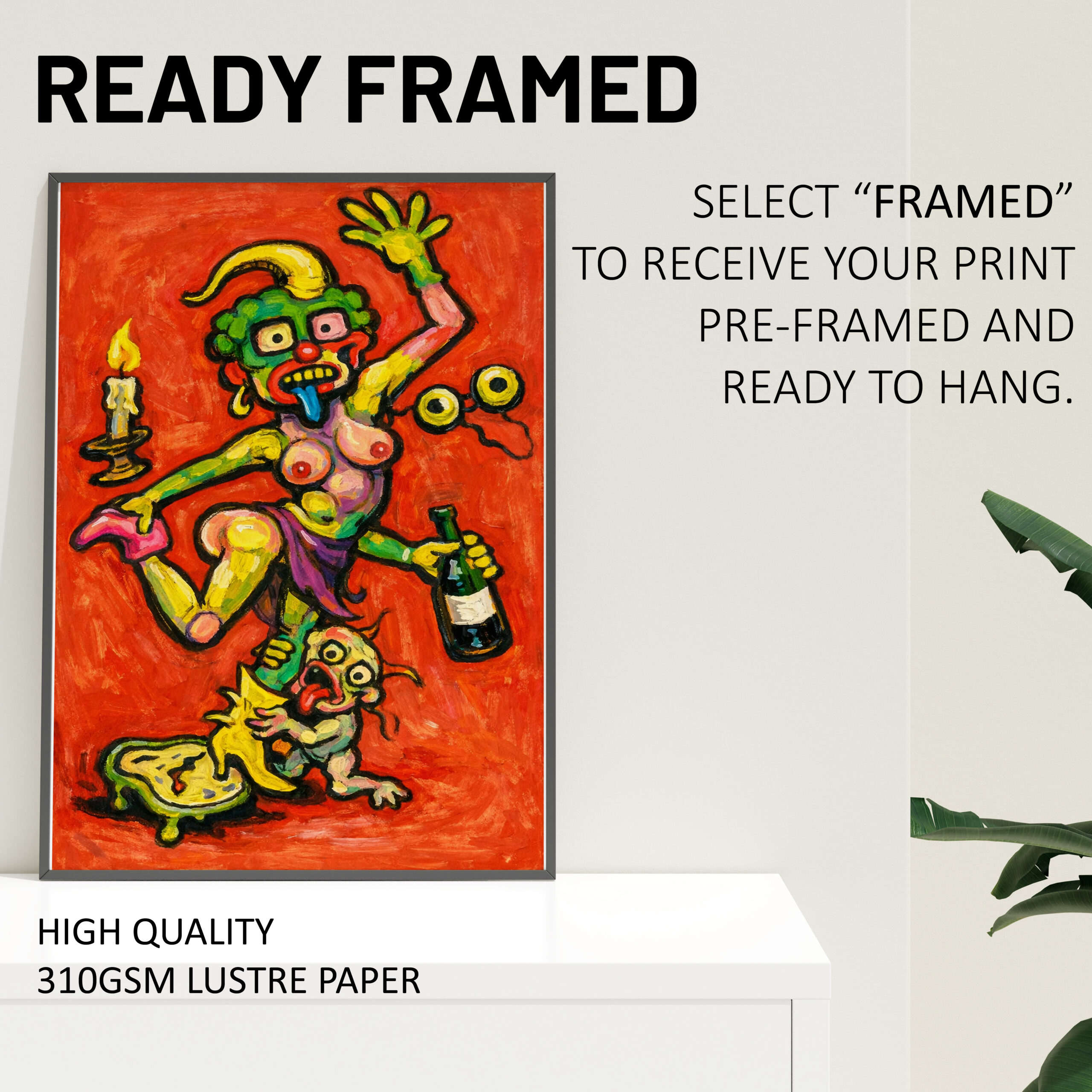 Party Monster Wall Art Print - Unhinged Collection - Image 4