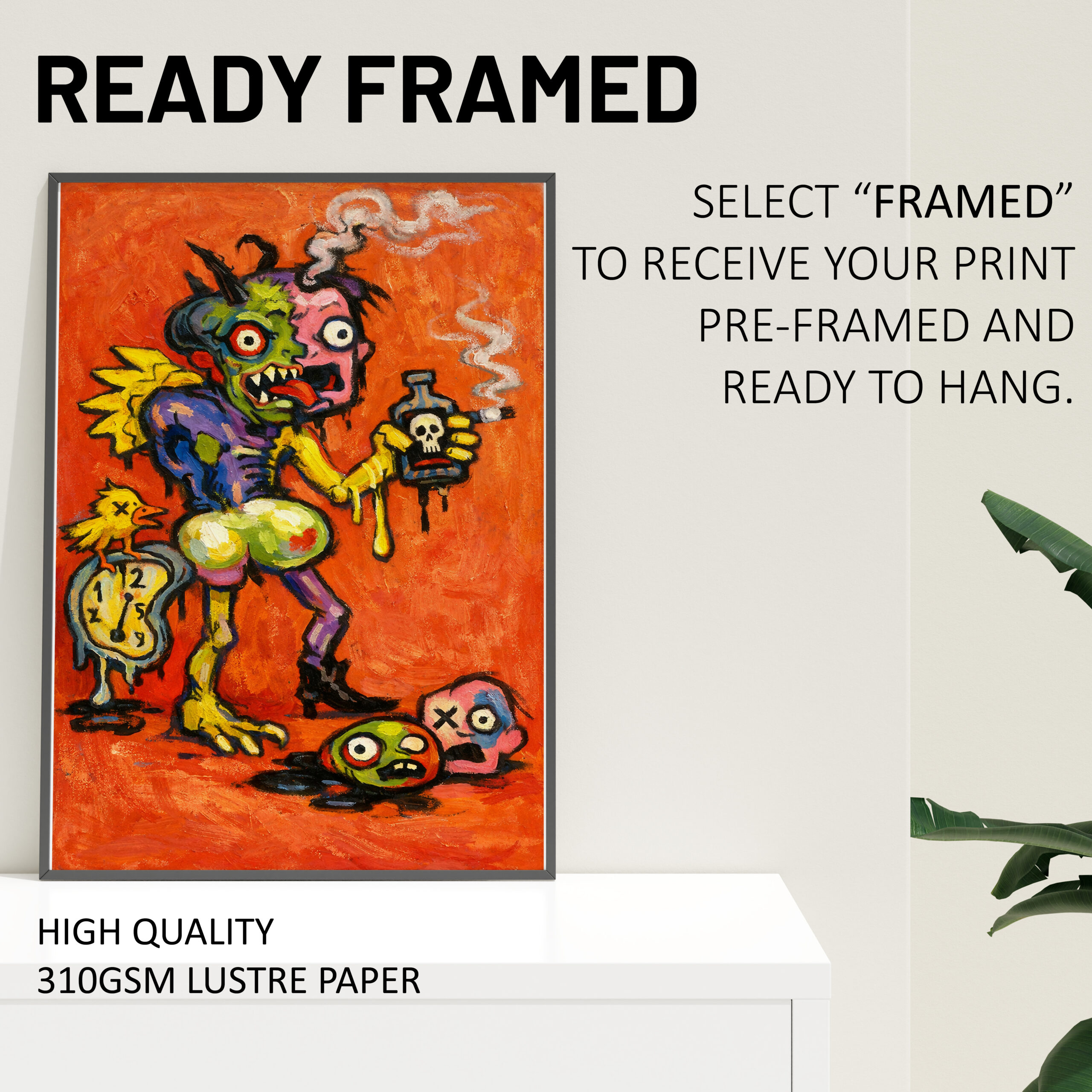 Zombie Monster Wall Art Print – Unhinged Collection - Image 4