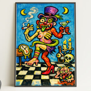 Dancing Monster Wall Art Print – Unhinged Collection