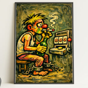 The Addicted Wall Art Print – Unhinged Collection