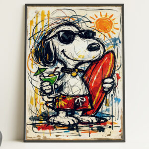 Snoopy Graffity Style Poster – Street Art Print Wall Poster