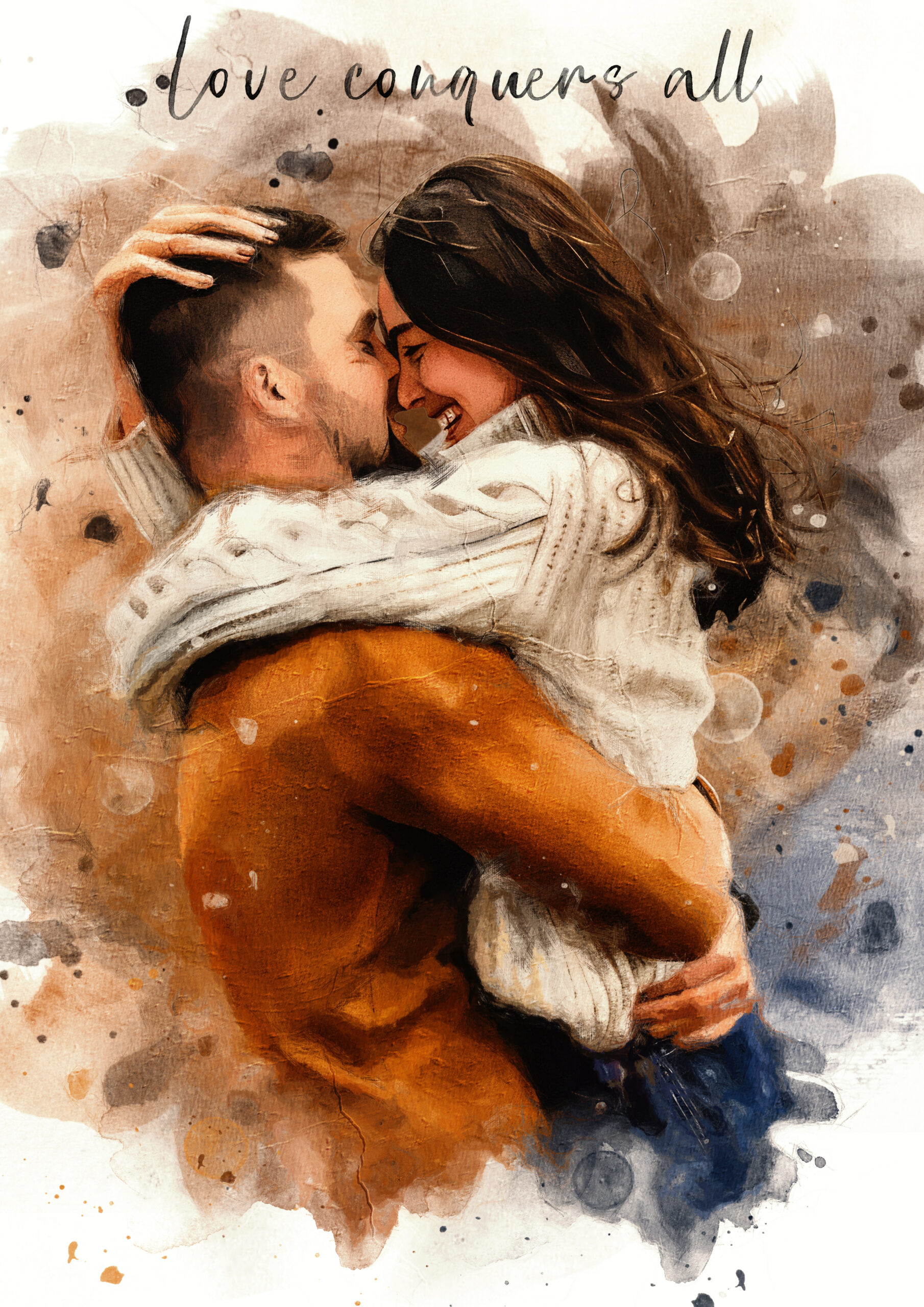 Personalised portrait artwork created from a photo